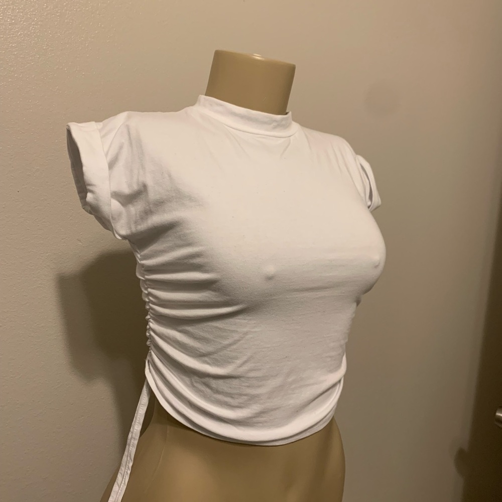 PLT Mock Neck Crop Top